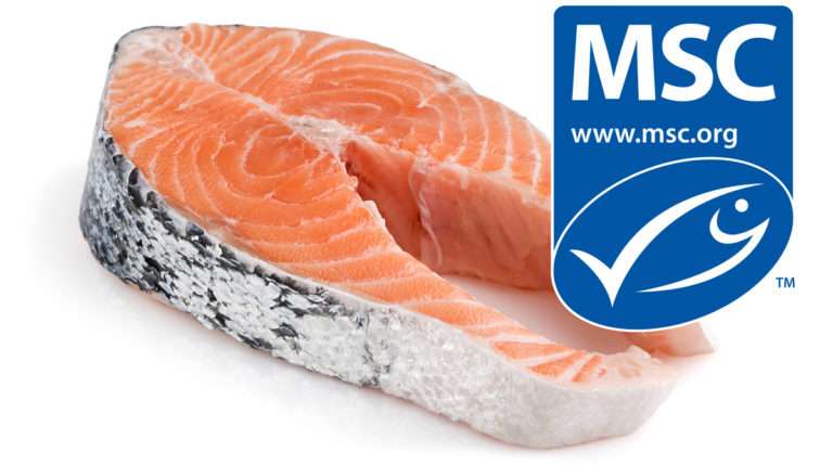 Lachssteak mit MSC-Zertifizierungslogo