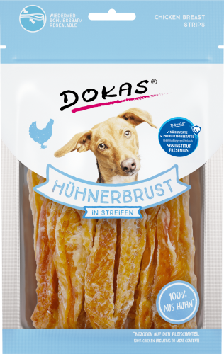 Dokas Hähnchenbruststreifen Hundeleckerlis; 100 % Hähnchen