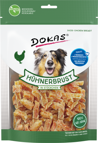Hundesnack-Verpackung für gewürfelte Hähnchenbrust-Leckerlis