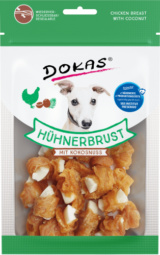 Dokas-Hähnchenbrust mit Kokos-Hundeköstlichkeiten; Hühnerbrust mit Kokosnuss