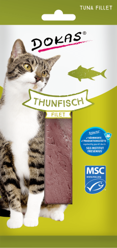 Dokas Thunfischfilet Katzenfutterpaket mit Katzen- und MSC-Zertifizierung