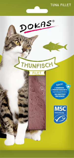 Dokas Thunfischfilet Katzenfutterpaket mit Katzen- und MSC-Zertifizierung