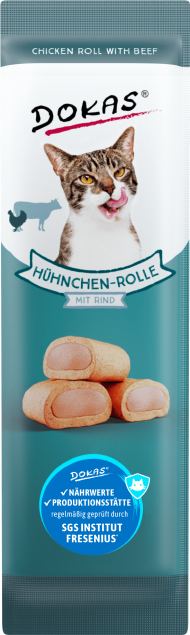 Dokas Katzenleckerlis mit Huhn und Rind; SGS Fresenius zertifiziert