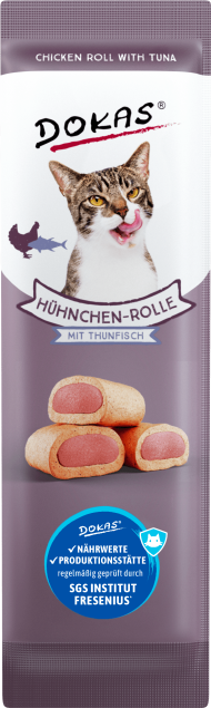 Dokas Katzenleckerlis mit Huhn und Thunfisch; leckere Brötchen für Katzen.