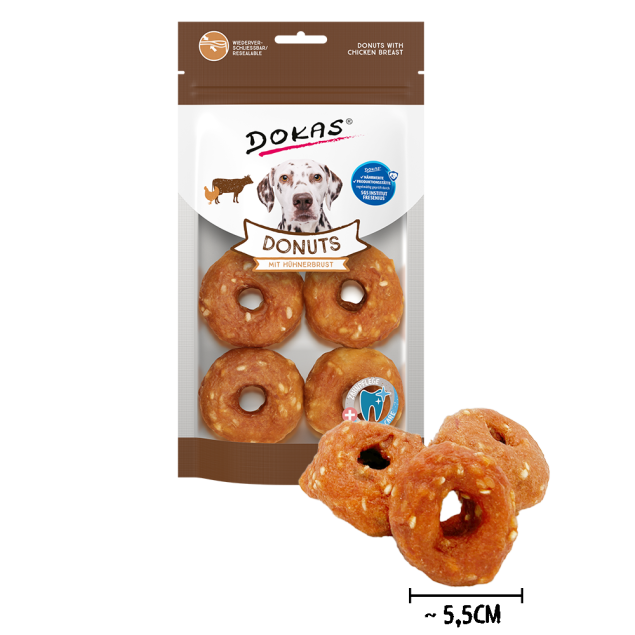 Dokas Hundeleckerlis: Hähnchenbrust-Donuts. Zahnpflege.