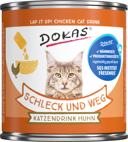 Dokas Schleck und Weg Huhn Katzentrinkdose. 100g