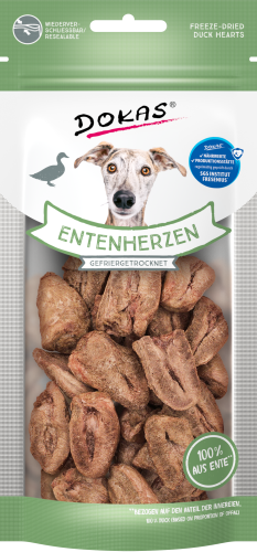 Packung gefriergetrocknete Entenherzen, 100 % Entenherzen, für Hunde