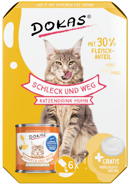Schleck und weg Katzendrink im 6er Pack, 600 g – Produktverpackung Vorderseite